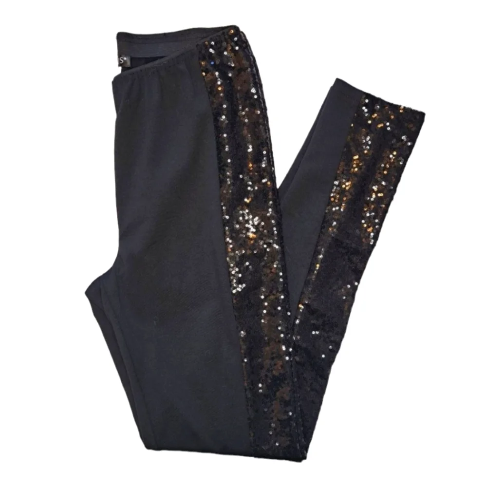 VENUS Black Sequin Leggings Size XS